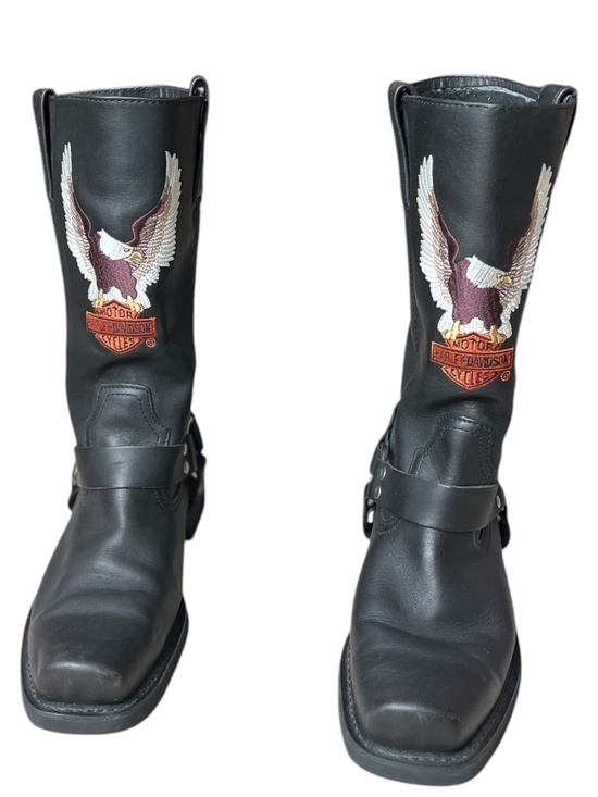 Harley-Davidson Darren Harness Motorcycle Boots Black Leather Men Size 11 D93216 main image 4